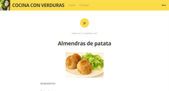 Desktop Screenshot of cocinaconverduras.com